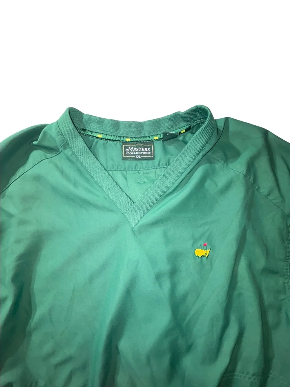 Masters Collection Golf Windshirt Men’s XXL Green V-Neck Pullover Augusta